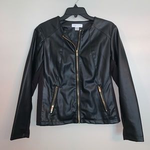 Christopher & Banks Faux Leather Jacket